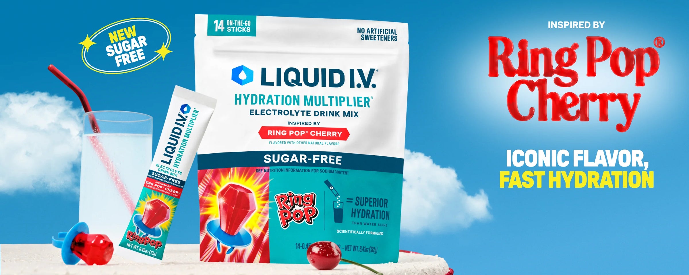 Ring Pop® Cherry Hydration Multiplier® Sugar-Free - Modern Sip